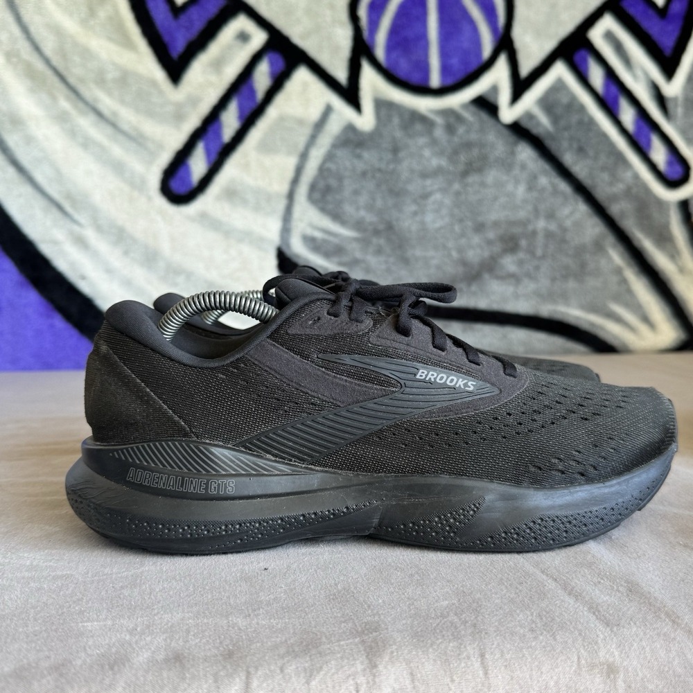 Size 10 - Brooks Adrenaline GTS 24 Womens Wide Black/Ebony 1204261D020 - Picture 2 of 10
